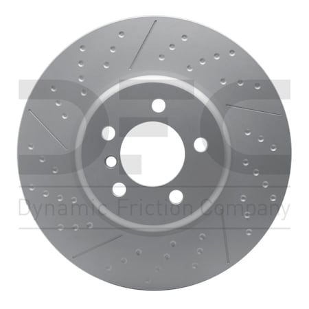 Dynamic Friction Co Geospec Coated Rotor Dimpled And Slotted, 644-31112 644-31112